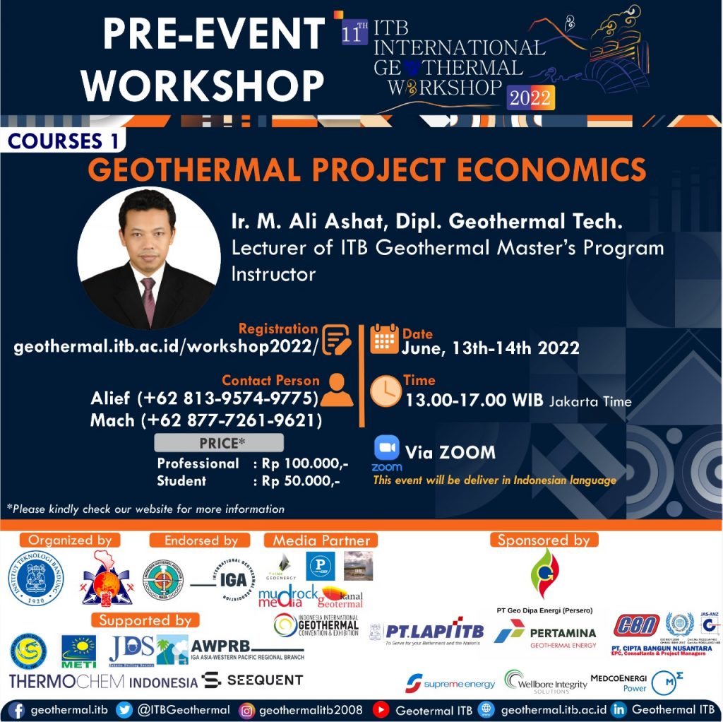 Pre Workshop Course 1: Geothermal Project Economics